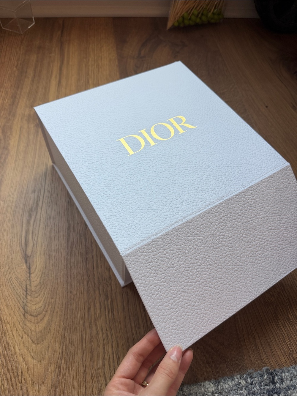 Dior White Box with Gold Logo